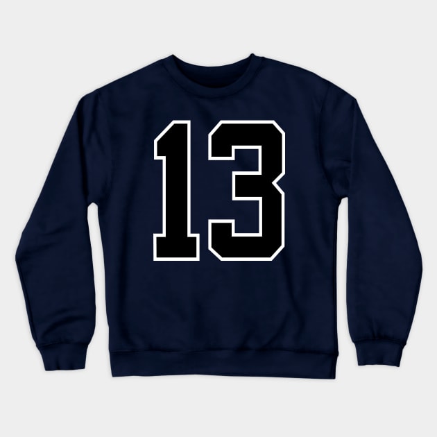 Number 13 Crewneck Sweatshirt by colorsplash